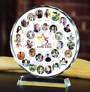 西安水晶相片制作 战友留念的永恒纪念