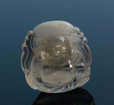 白幽灵弥勒佛挂坠 一物一图，详解天然水晶的祥和寓意